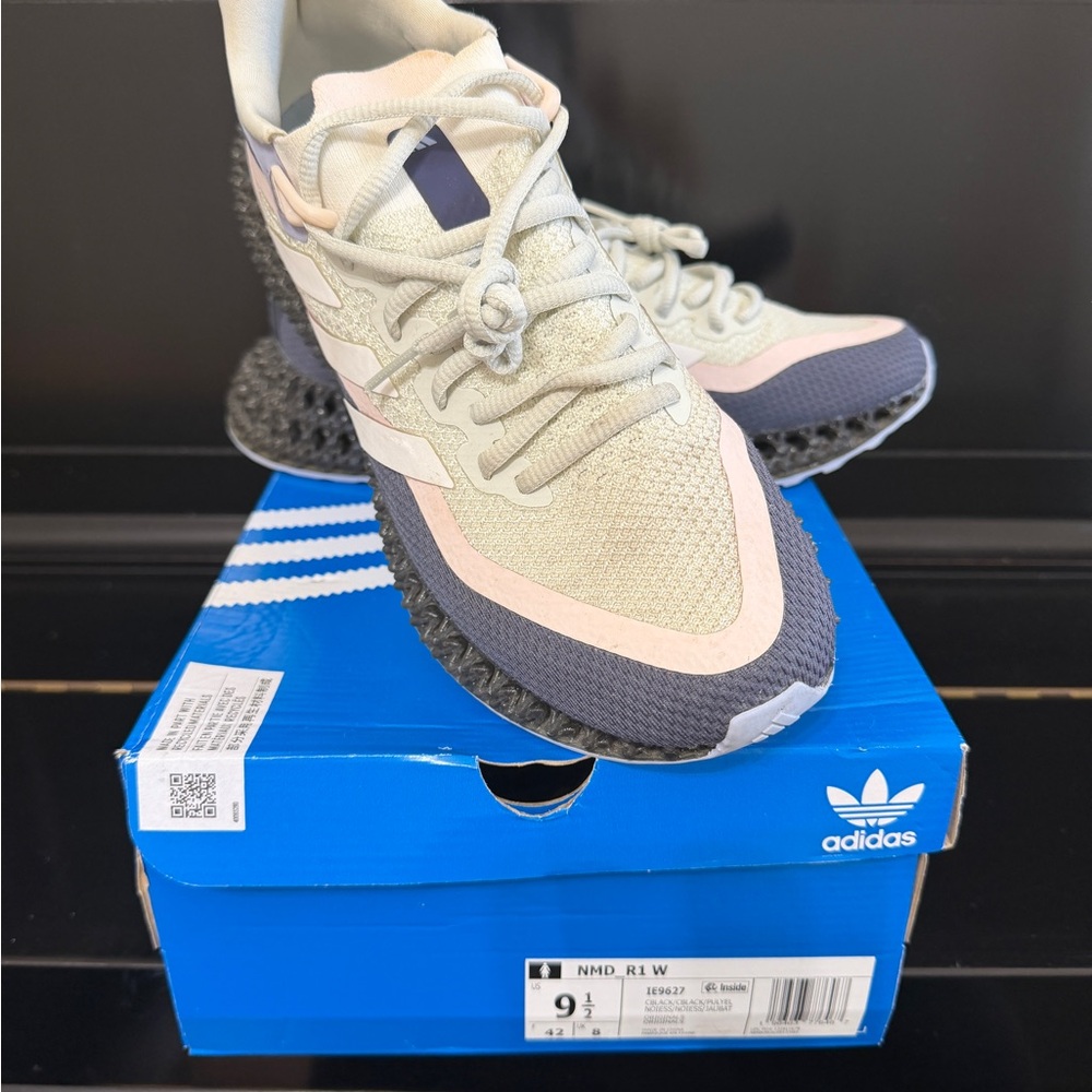 adidas Women’s Gray, Pink & Navy Knit Running Sneakers